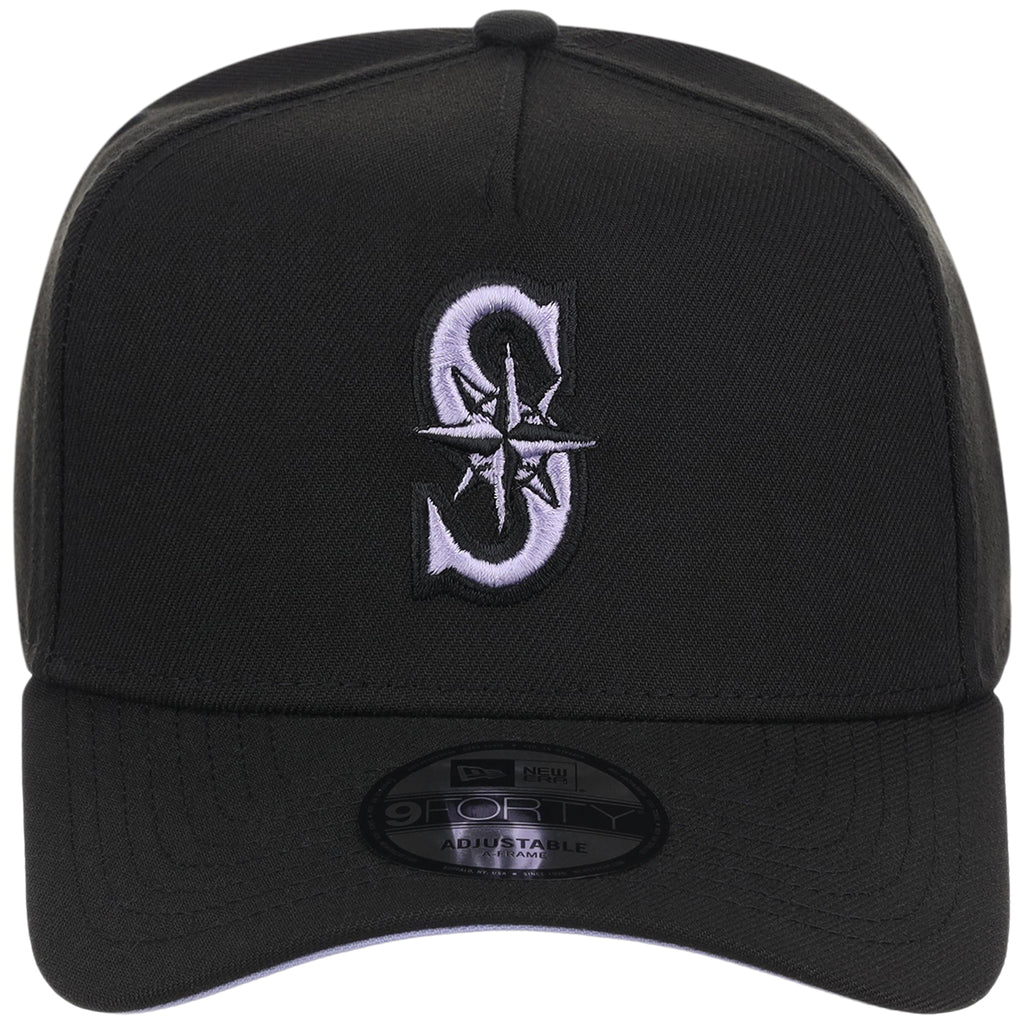 Seattle Mariners MLB Black x Lavender FASHION CORE New Era 9FORTY A-Frame