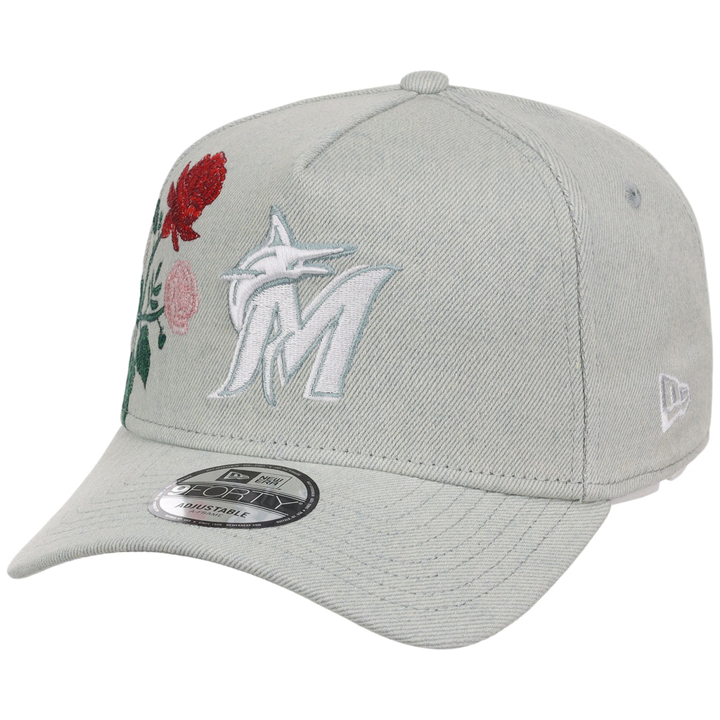 Miami Marlins MLB Denim Flower New Era 9FORTY