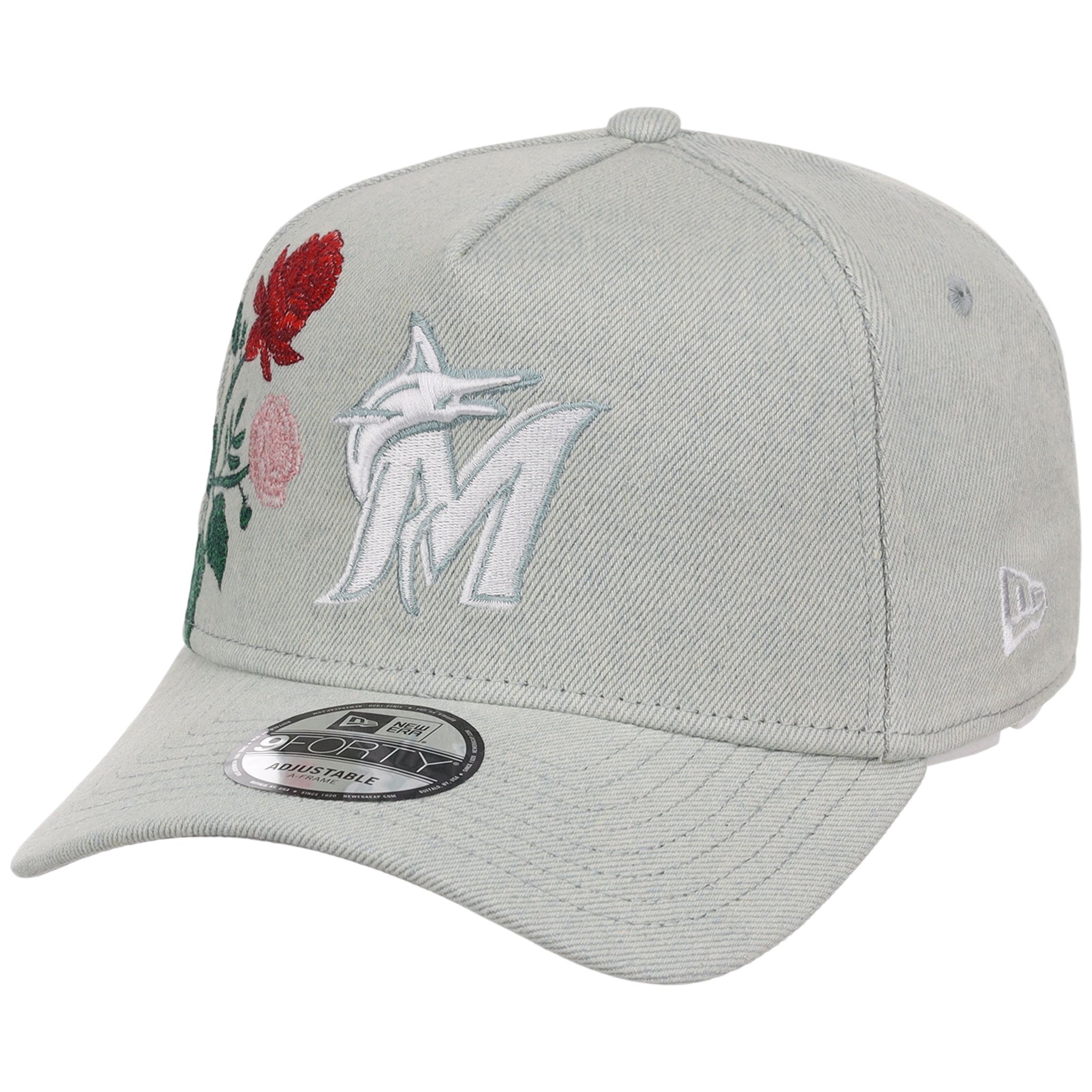 Miami Marlins MLB Denim Flower New Era 9FORTY