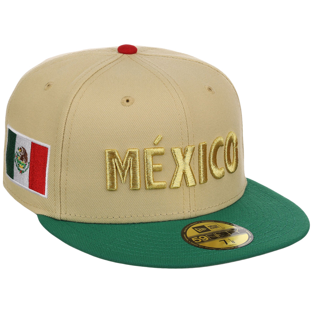 Mexico Independence Day - Crown the Country New Era 59FIFTY (Gold/Kelly Green)