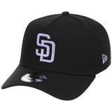San Diego Padres MLB Black x Lavender FASHION CORE New Era 9FORTY A-Frame
