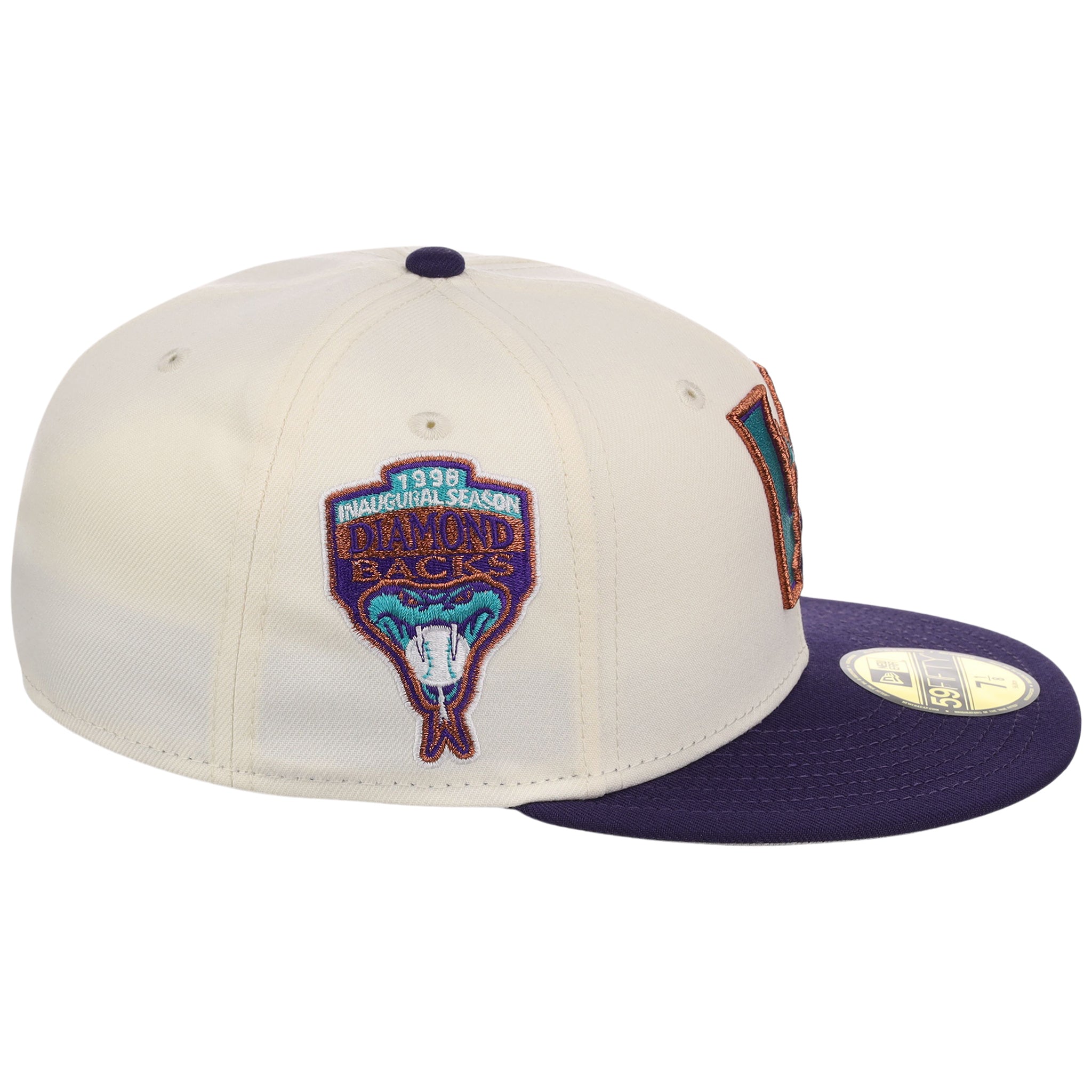 Arizona Diamondbacks MLB Flipmode 2.0 New Era 59FIFTY (Chrome/Purple/Gray)