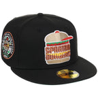 Hub City Spartanburgers MiLB Burger Day New Era 59FIFTY (Black/Black)