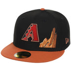 Arizona Diamondbacks Phoenix Crown the City New Era 59FIFTY (Black/Rust)