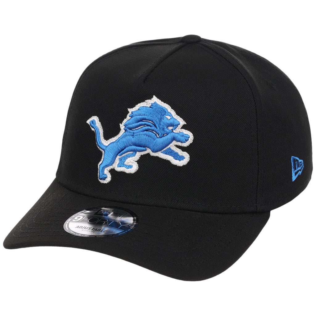 Detroit Lions NFL Black Dome New Era 9FORTY A-Frame