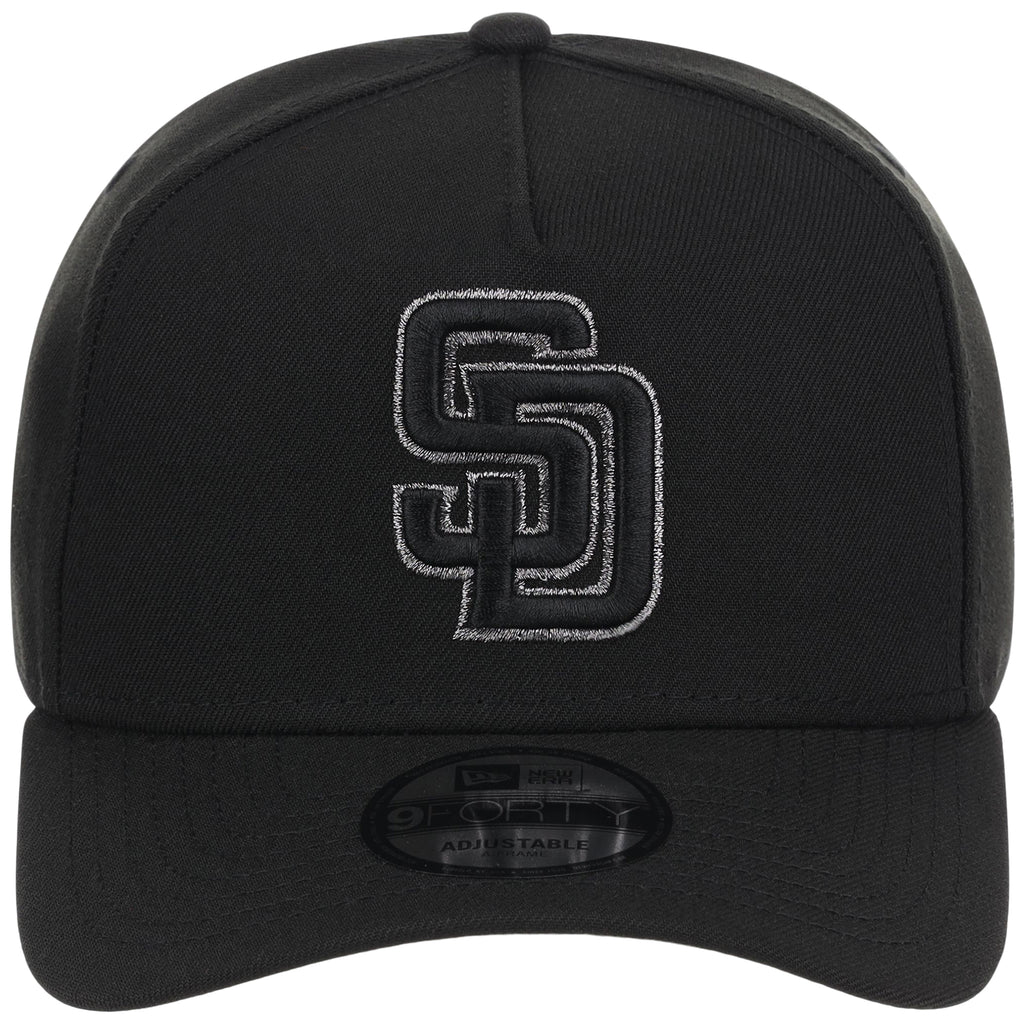 San Diego Padres MLB Black x Pewter FASHION CORE New Era 9FORTY A-Frame