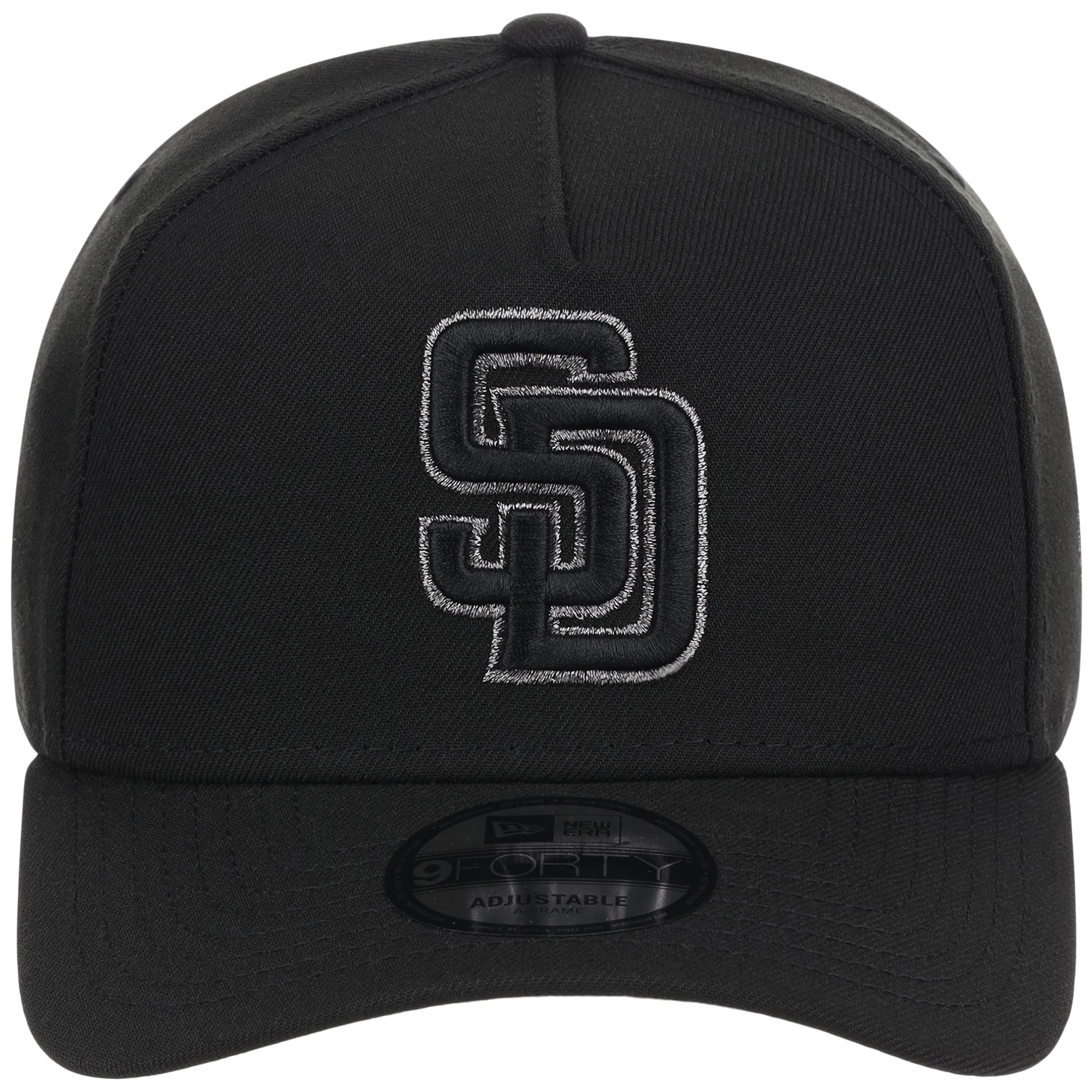 San Diego Padres MLB Black x Pewter FASHION CORE New Era 9FORTY A-Frame