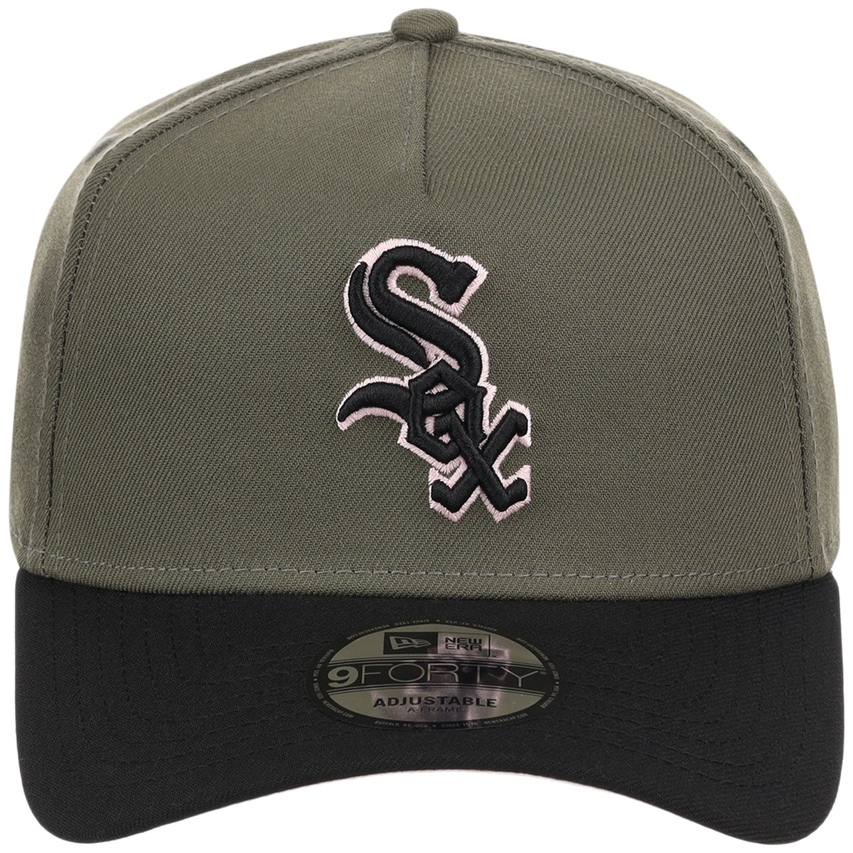 Chicago White Sox MLB Olive x Black & Pink FASHION CORE New Era 9FORTY A-Frame