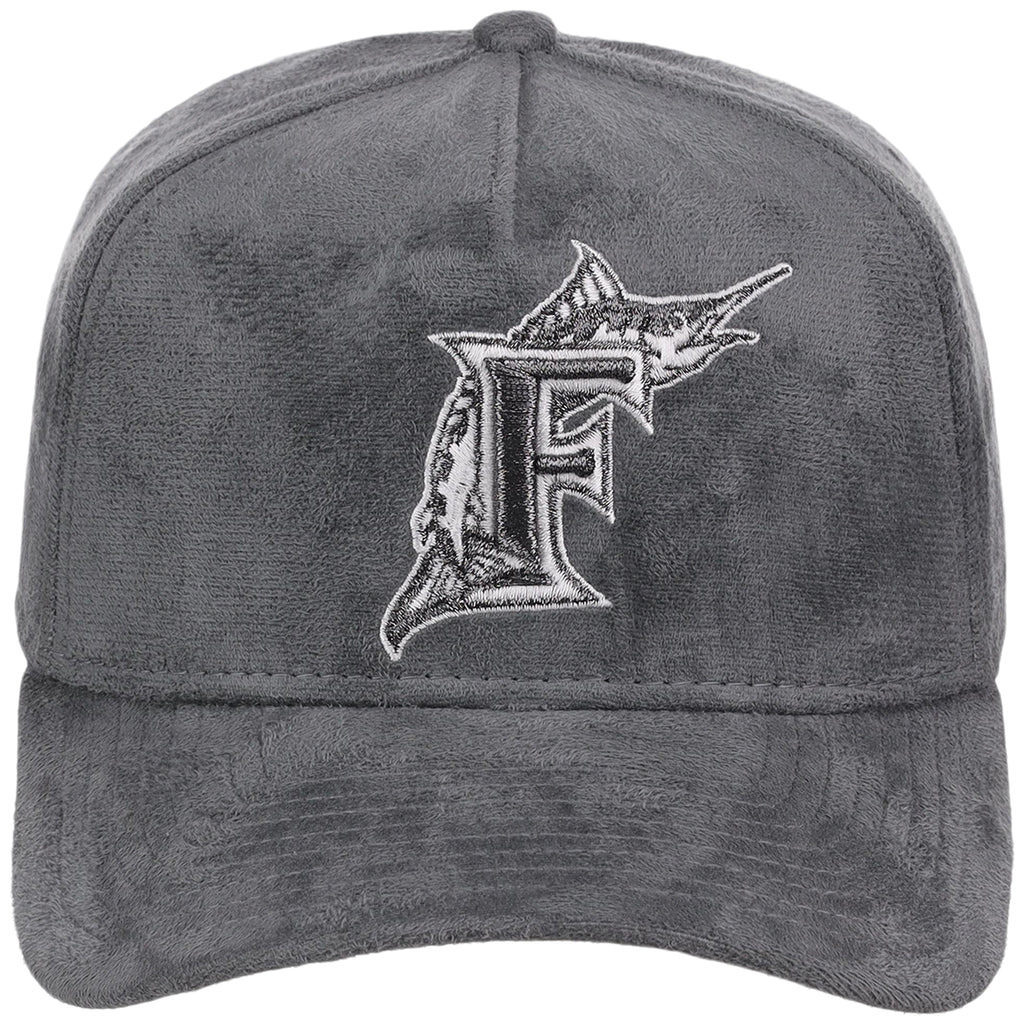 Miami Marlins MLB Gray x Suede FASHION CORE New Era 9FORTY A-Frame