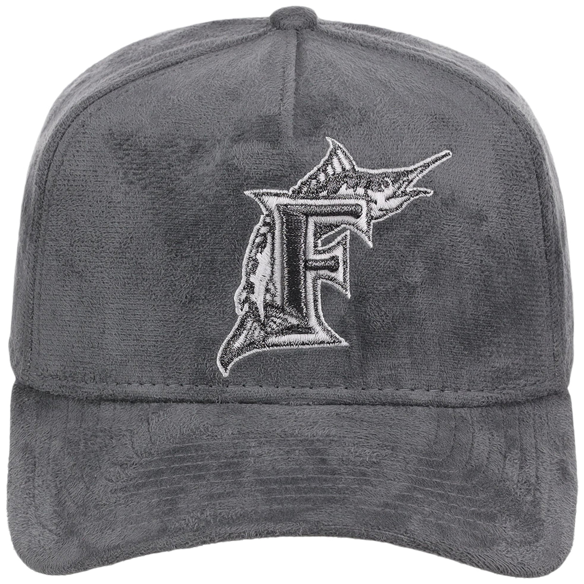Miami Marlins MLB Gray x Suede FASHION CORE New Era 9FORTY A-Frame