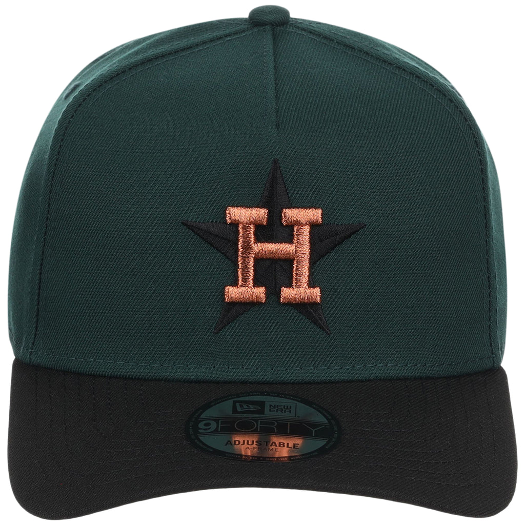 Houston Astros MLB Dark Green x Black FASHION CORE New Era 9FORTY A-Frame