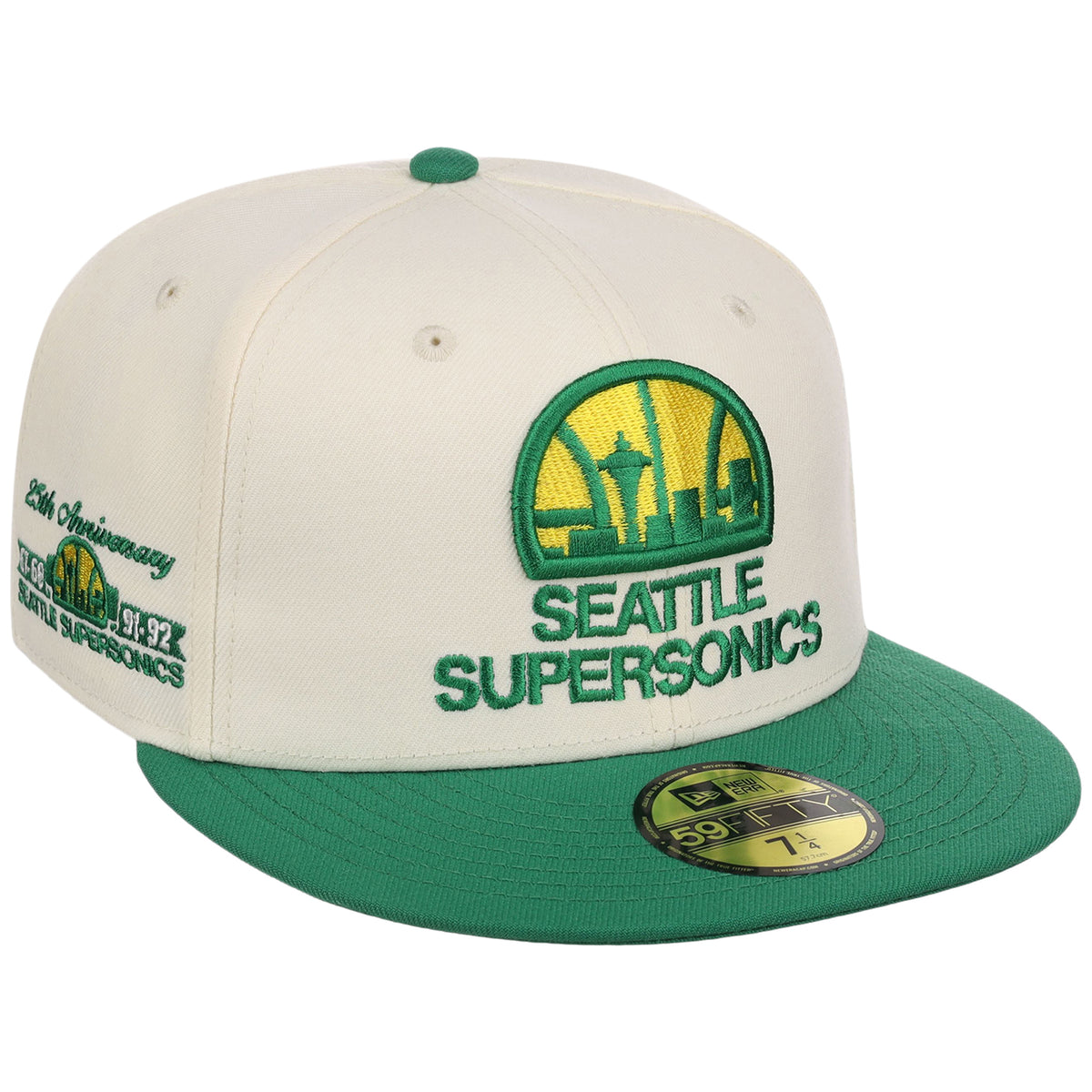 Seattle Supersonics NBA Chrome OTC New Era 59FIFTY (Chrome/Green)
