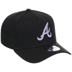 Atlanta Braves MLB Black x Lavender FASHION CORE New Era 9FORTY A-Frame