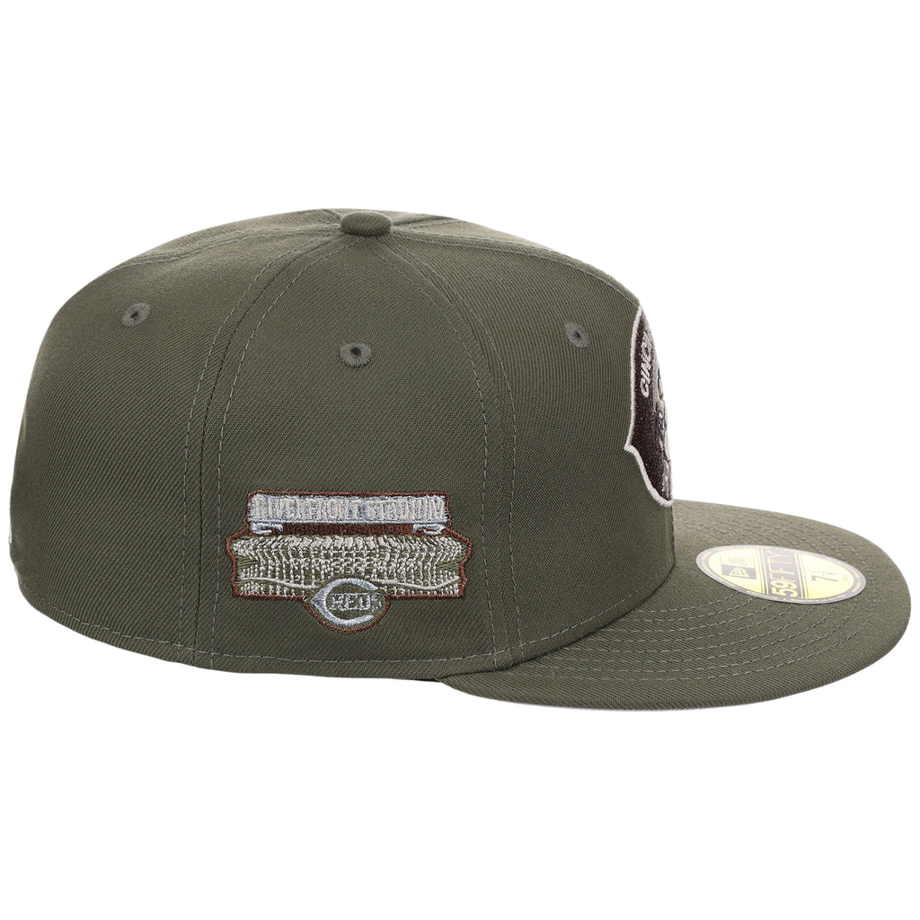 Cincinnati Reds MLB Olive Alloy New Era 59FIFTY