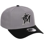 Miami Marlins MLB Gray x Black FASHION CORE New Era 9FORTY A-Frame