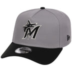 Miami Marlins MLB Gray x Black FASHION CORE New Era 9FORTY A-Frame
