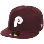 Philadelphia Phillies MLB Cooperstown Authentic Collection New Era 59FIFTY (Maroon/Maroon)