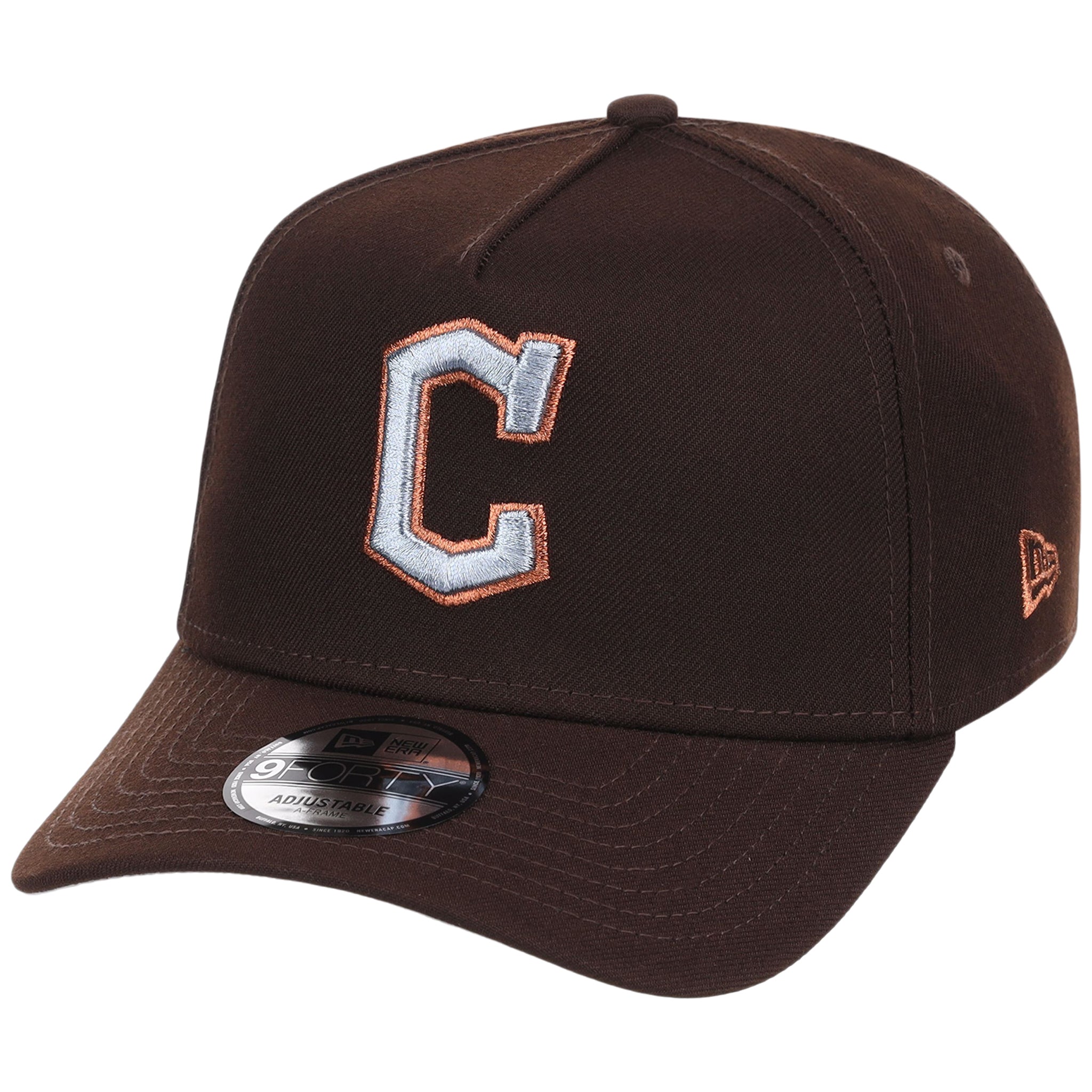 Cleveland Guardians MLB Frosted Bark New Era 9FORTY A-Frame