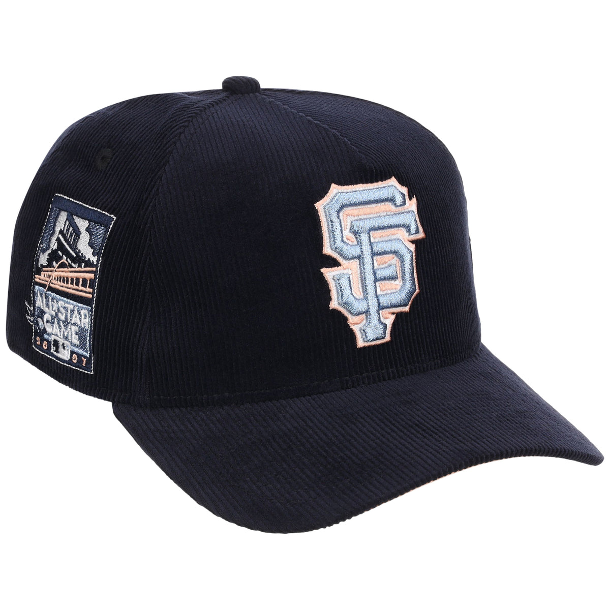 San Francisco Giants MLB Peach Ice Navy Cord New Era 9FORTY A-Frame
