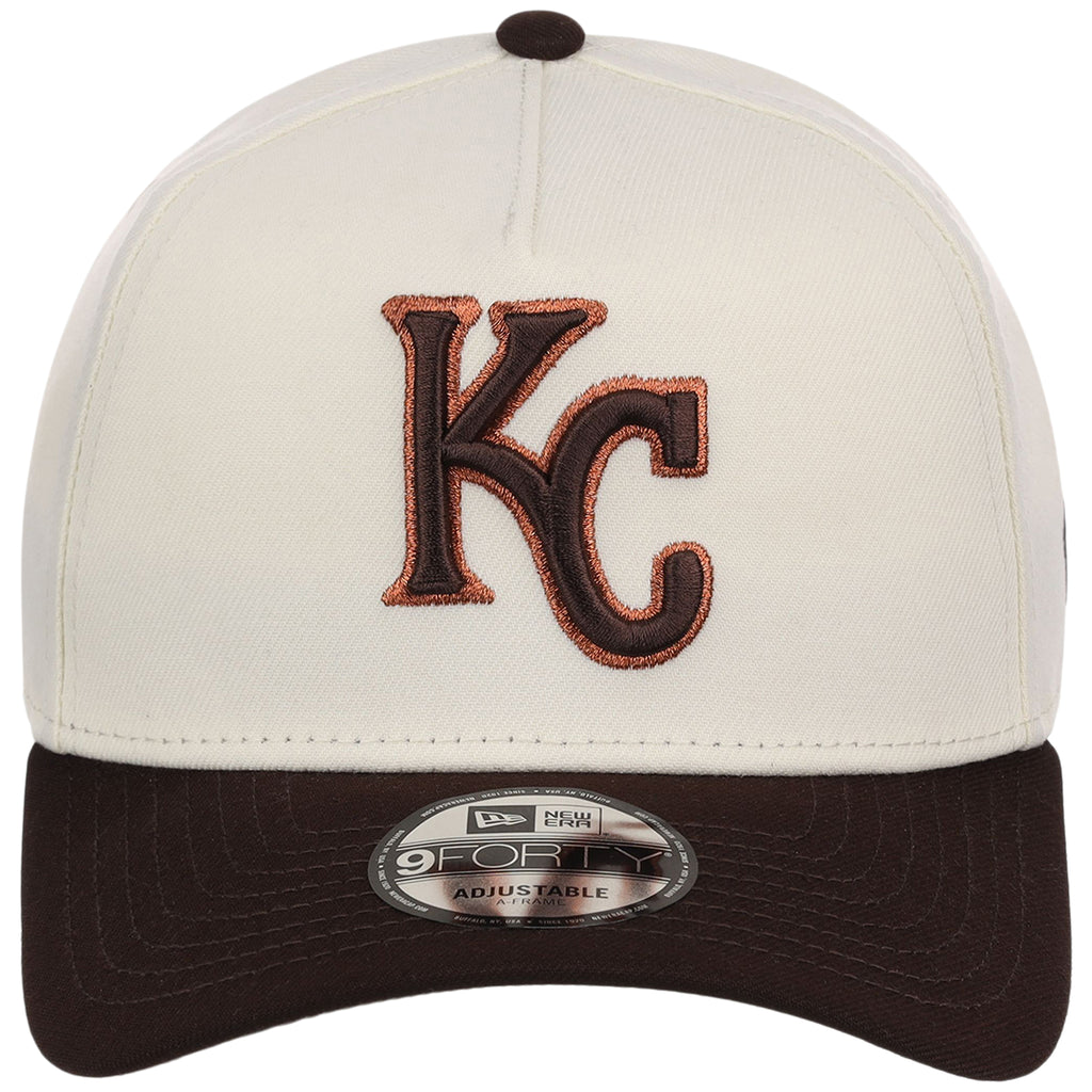 Kansas City Royals MLB Chrome x Burnt Wood FASHION CORE New Era 9FORTY A-Frame