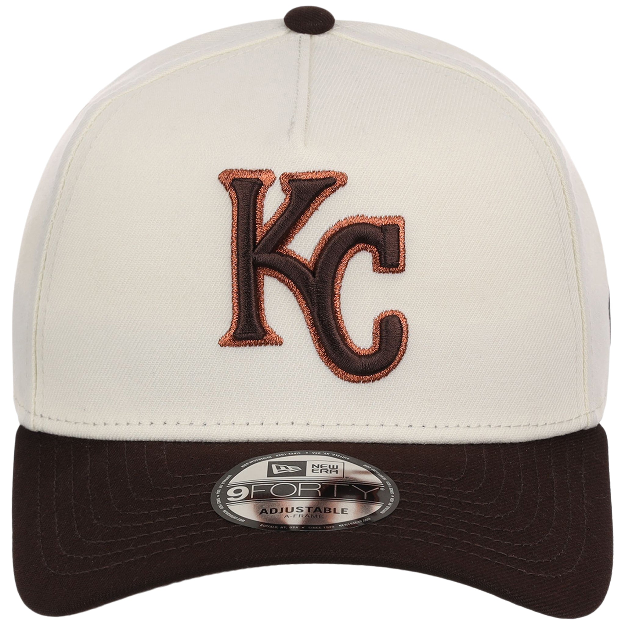 Kansas City Royals MLB Chrome x Burnt Wood FASHION CORE New Era 9FORTY A-Frame
