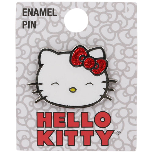 Hello Kitty Silver Glitter Face Logo