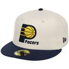 Indiana Pacers NBA Chrome OTC New Era 59FIFTY (Chrome/Navy)