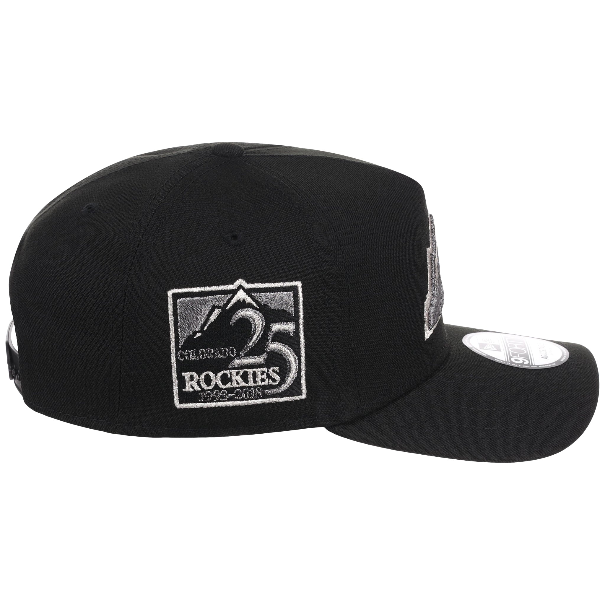 Colorado Rockies MLB Liquid Titanium New Era 9FORTY A-Frame