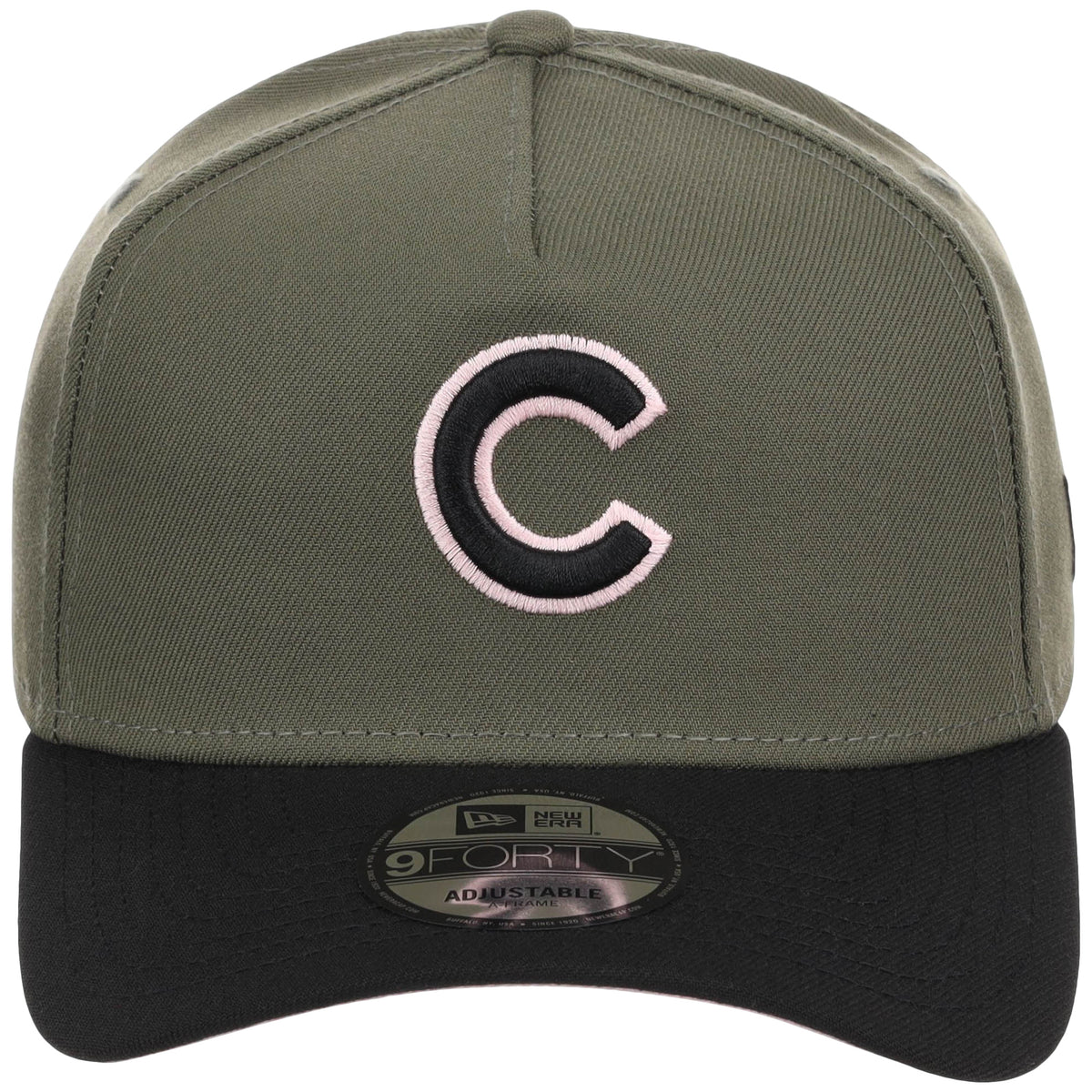 Chicago Cubs MLB Olive x Black & Pink FASHION CORE New Era 9FORTY A-Frame