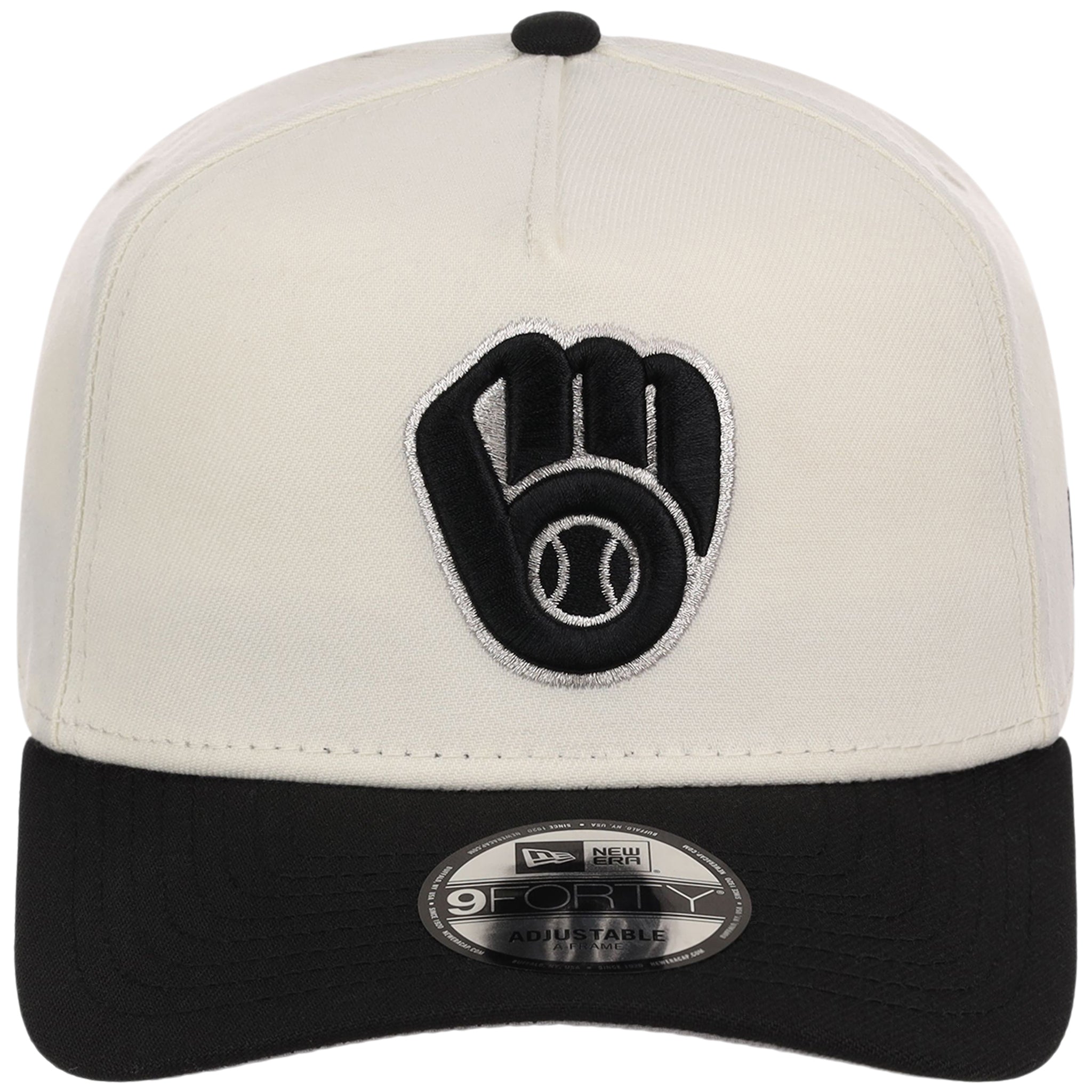 Milwaukee Brewers MLB Chrome x Black FASHION CORE New Era 9FORTY A-Frame