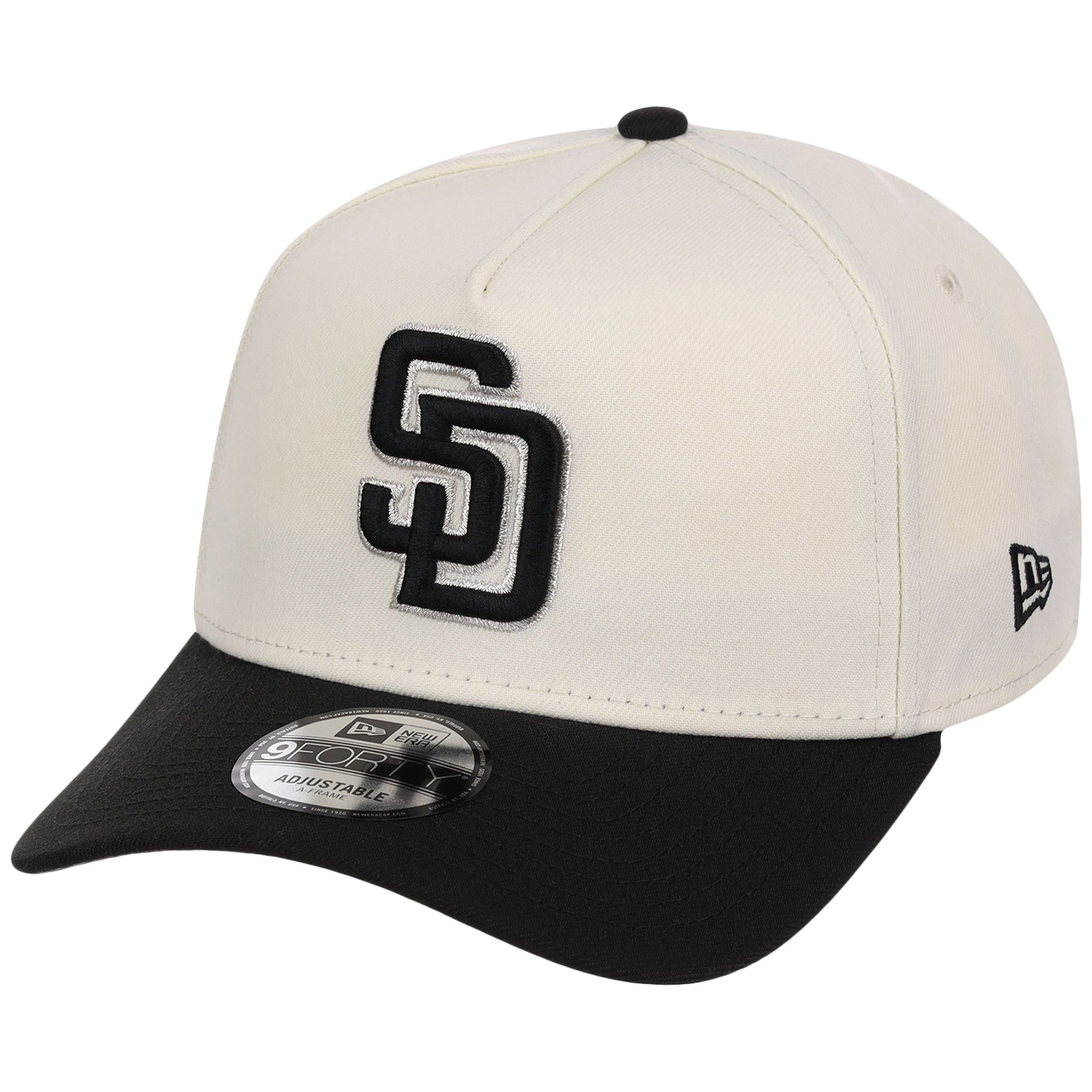 San Diego Padres MLB Chrome x Black FASHION CORE New Era 9FORTY A-Frame