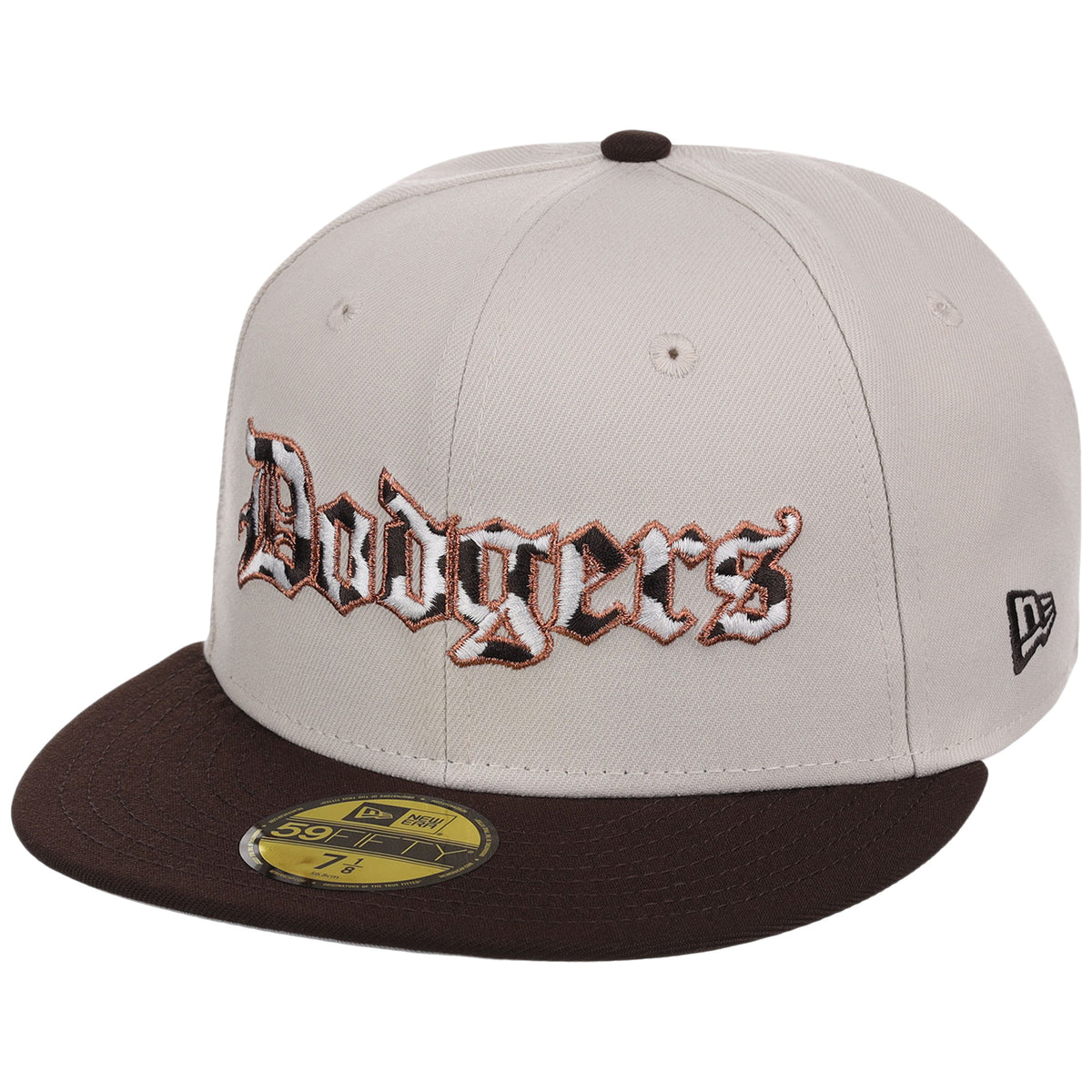 Los Angeles Dodgers Cow Script (Stone/Dark Brown) Lids HD LA Pack