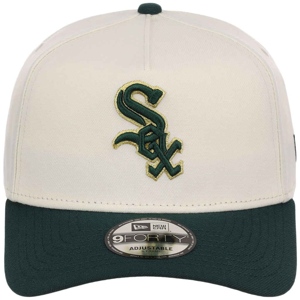Chicago White Sox MLB Chrome x Dark Green FASHION CORE New Era 9FORTY A-Frame