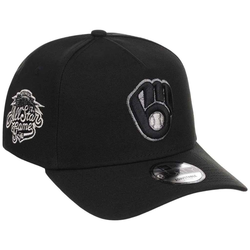 Milwaukee Brewers MLB Liquid Titanium New Era 9FORTY A-Frame