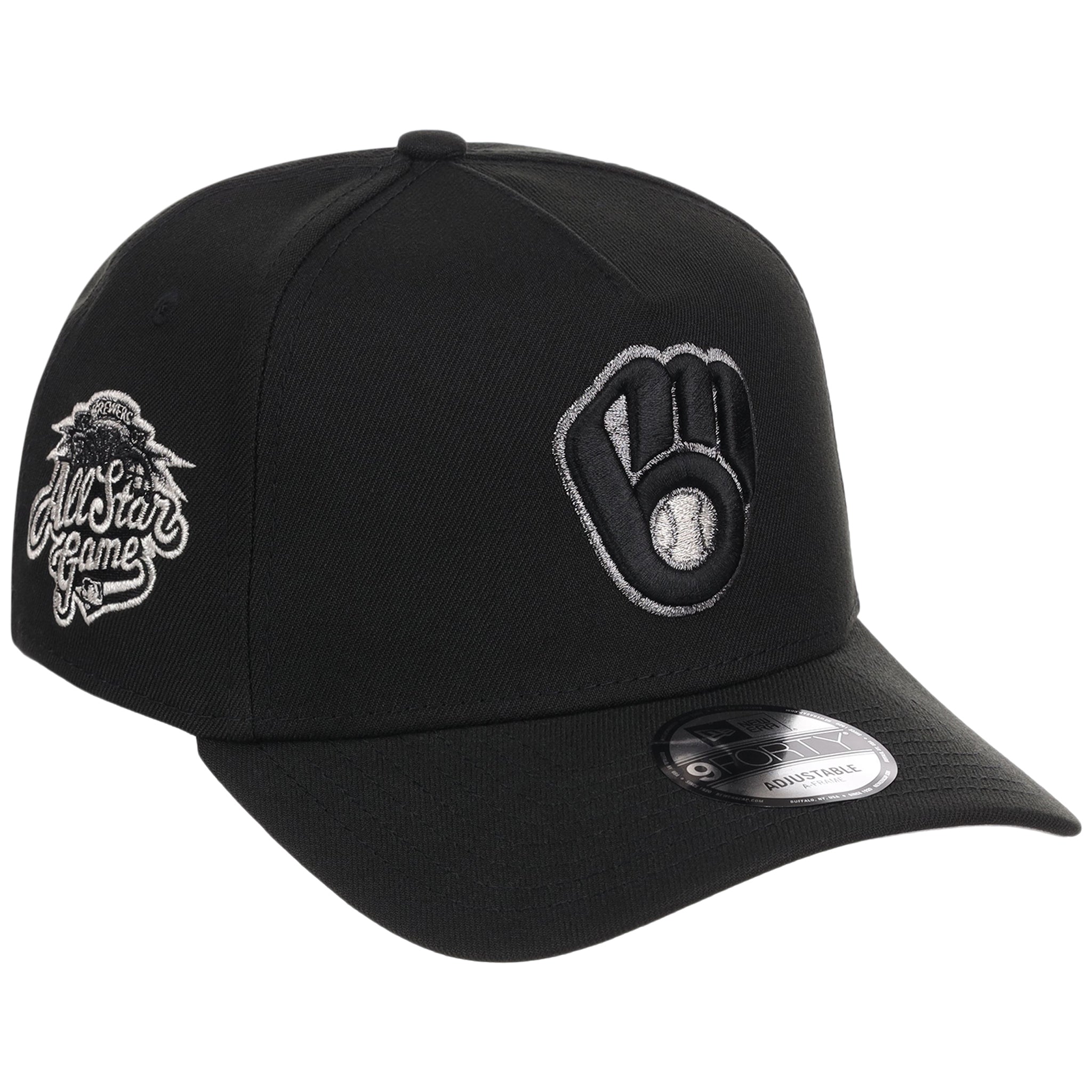Milwaukee Brewers MLB Liquid Titanium New Era 9FORTY A-Frame