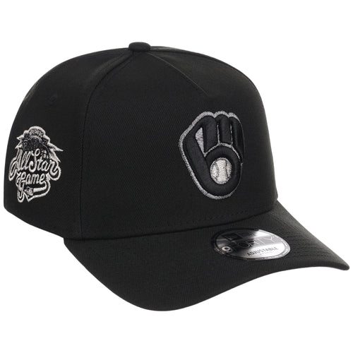 Milwaukee Brewers MLB Liquid Titanium New Era 9FORTY A-Frame