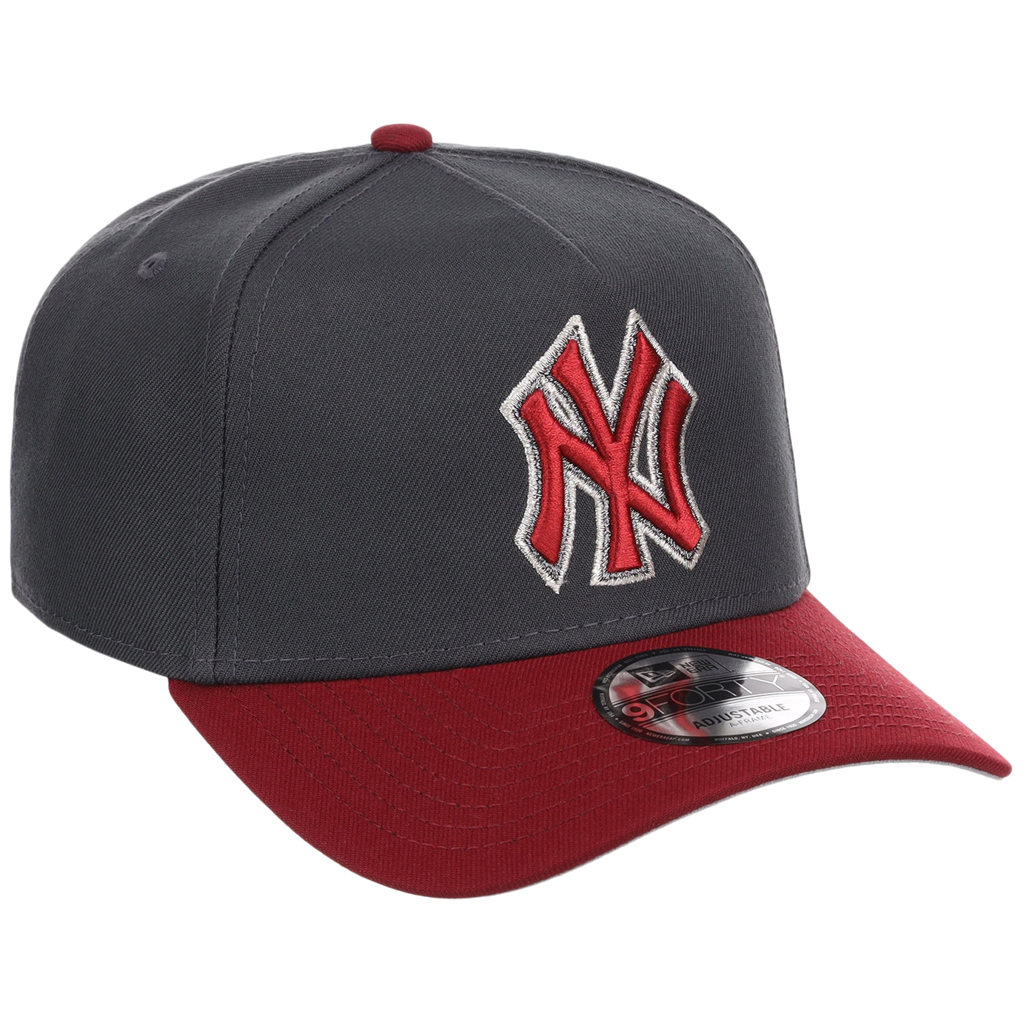 New York Yankees MLB Graphite x Cardinal FASHION CORE New Era 9FORTY A-Frame