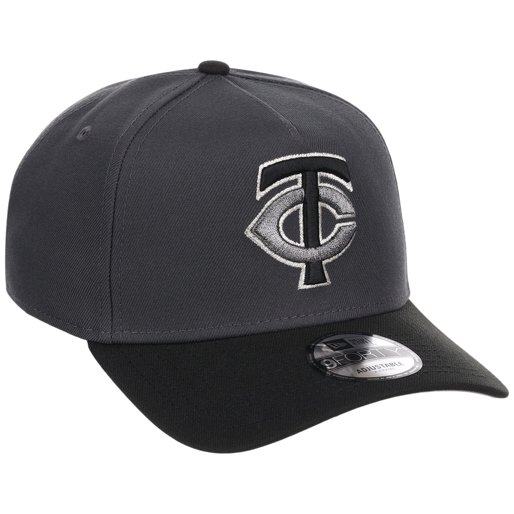 Minnesota Twins MLB Graphite x Black FASHION CORE New Era 9FORTY A-Frame