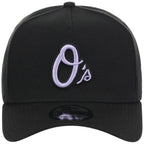 Baltimore Orioles MLB Black x Lavender FASHION CORE New Era 9FORTY A-Frame