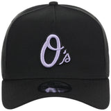 Baltimore Orioles MLB Black x Lavender FASHION CORE New Era 9FORTY A-Frame