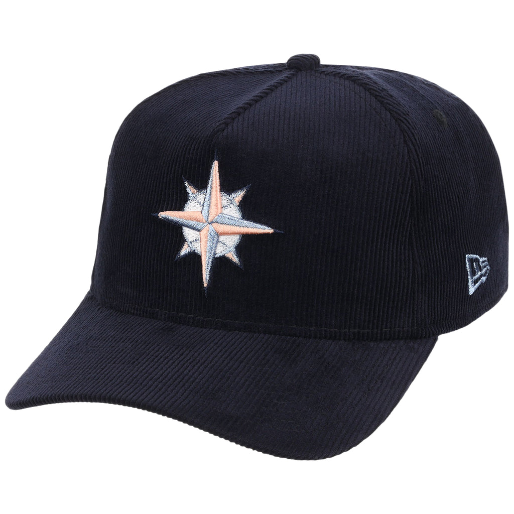 Seattle Mariners MLB Peach Ice Navy Cord New Era 9FORTY A-Frame – 4