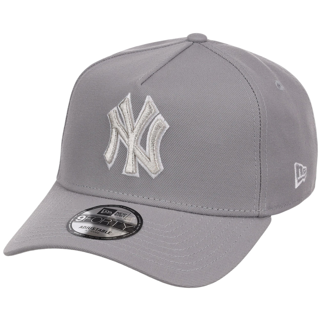 New York Yankees MLB Gray x White FASHION CORE New Era 9FORTY A-Frame