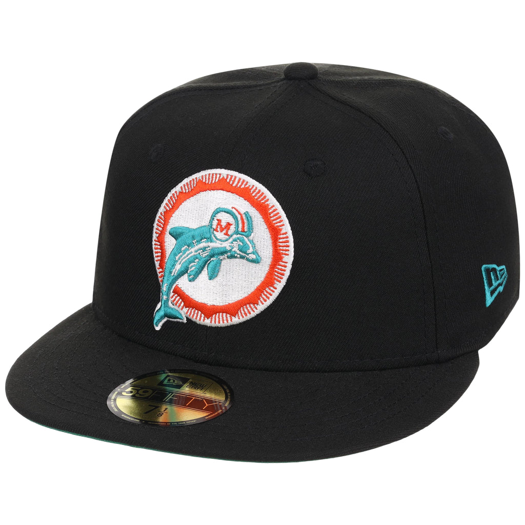 Miami Dolphins NFL Black Dome New Era 59FIFTY