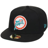 Miami Dolphins NFL Black Dome New Era 59FIFTY