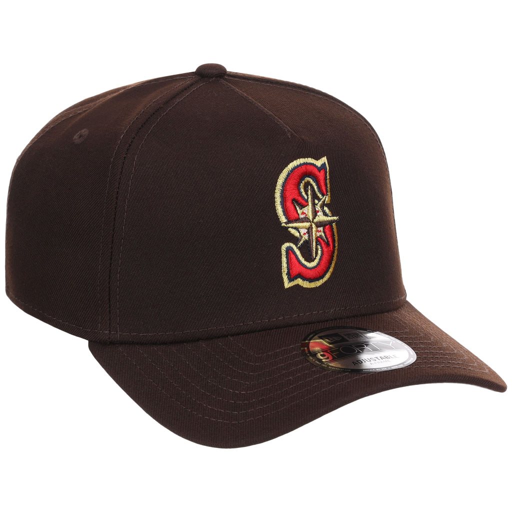 Seattle Mariners MLB Burnt Wood FASHION CORE New Era 9FORTY A-Frame