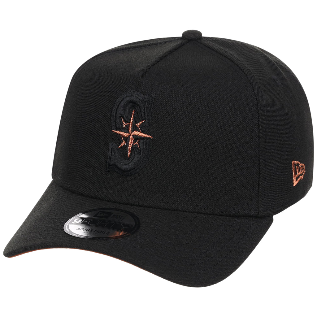 Seattle Mariners MLB Black x Rust FASHION CORE New Era 9FORTY A-Frame