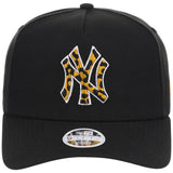 New York Yankees Women's New Era 9FORTY Black x Cheetah A-Frame