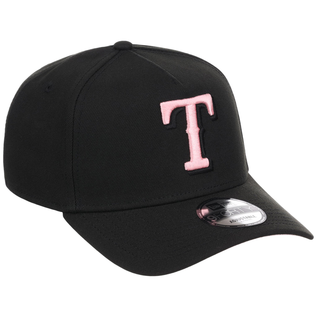Texas Rangers MLB Black x Pink FASHION CORE New Era 9FORTY A-Frame