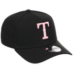 Texas Rangers MLB Black x Pink FASHION CORE New Era 9FORTY A-Frame