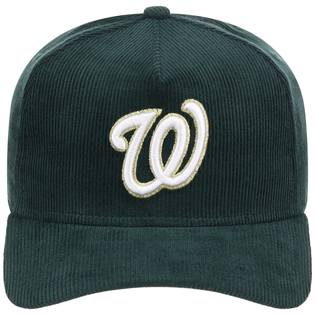 Washington Nationals MLB Dark Green Cord FASHION CORE New Era 9FORTY A-Frame
